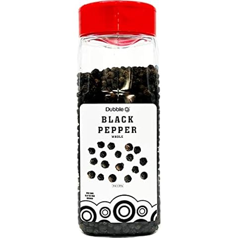 Whole Black Peppercorn - 8 oz. - Non GMO, Kosher, Halal, and Gluten Free - Dubble O Brand Cover