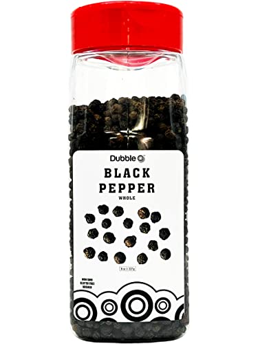 Whole Black Peppercorn - 8 Oz. - Non Gmo, Kosher, Halal, And Gluten Free - Dubble O Brand #TOP12