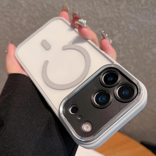 Coques de protection transparentes en métal iPhone 13 14 15 Pro Max magnétique