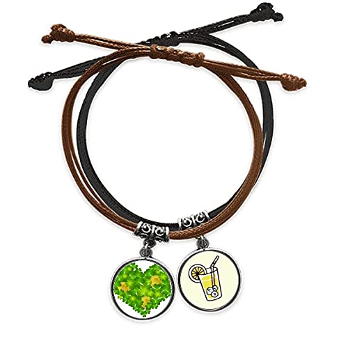 Bracelet trèfle St Patrick en cuir tressé et cordon pour homme et femme