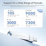LESOGE MFi Certified 128GB USB C & Lightning Memory Stick - Dual Interface Flash Drive with USB C Adapter, iPhone External Storage, USB 3.0 High-Speed for Photos/Videos (iOS/Android/PC/Mac) - Image 6