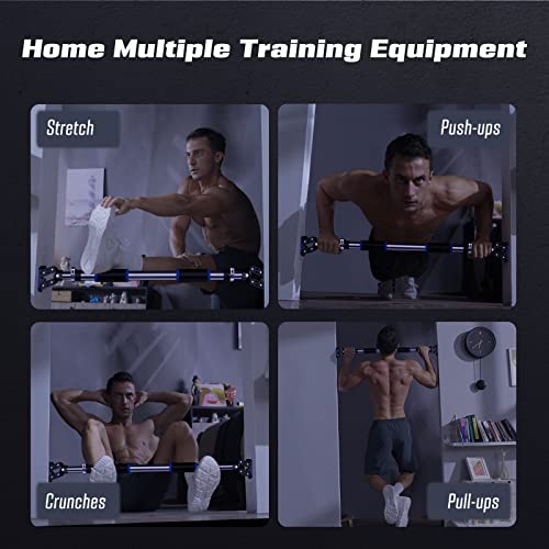 Feierdun Pull Up Bar For Doorway, Chin Up Bar Upper Body Workout For Strength Training, No Screws&Safe Locking Mechanism For Home Gym Exercise Fitness With Adjustable Width Max Load 440 Lbs #TOP5