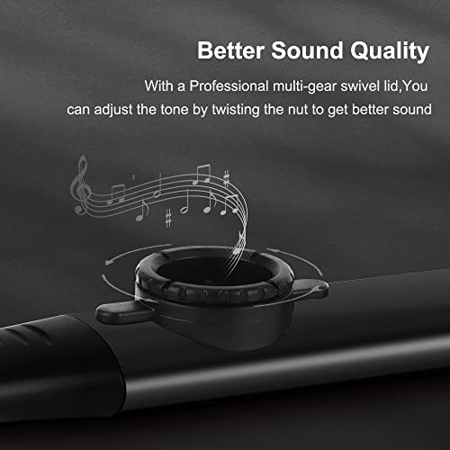 Upgrade Metal Kazoo, Adjustable Tone Professional Aluminum Alloy Kazoo With Five Flute Diaphragms, Food Grade Mouthpiece With Cover And Sling Design Kazoos For Kids/Adults/Music Lovers (Black Kazoo) #TOP1