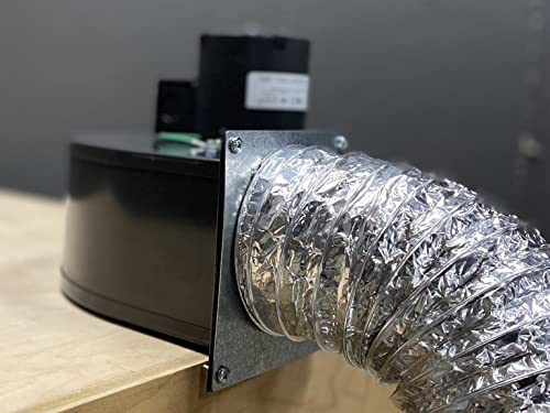 Ventworks DCF-4 Inch Duct Flange By Vent Works - Metal Wall Plate Kit Connector Easily Accepts Dryer Vent Hose - Galvanized Hvac Fitting Fits Any 4In Round Ducting Including Flexible thumb #2