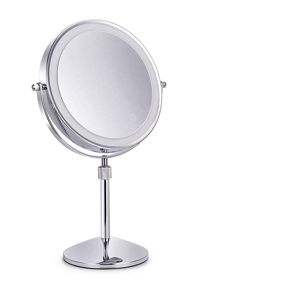 Espejos de maquillaje de doble cara redondos de 8 pulgadas con giro de 360 grados