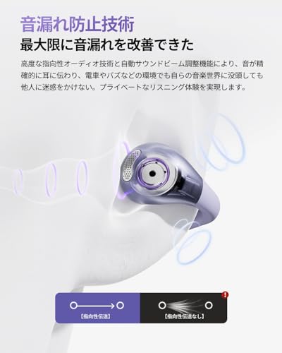 Image of QCY Crossky C30 Ear Cuff Earphones, Open-Ear, Wireless Earphones, Bluetooth 5.4, Space Audio, Non-Clogging Earphones, Sound Leak Proof, Microphone Included, Multi-Point Connection, Rapid Charging