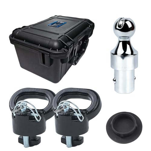 60638 Upgraded 38k Puck System Gooseneck Hitch Kit with Case for 2013-2026 Dodge Ram 2500 3500 2-5/16-Inch Gooseneck Ball Trailer Hitches with 2 Safety Chain Anchors for Fifth Wheel Prep Group