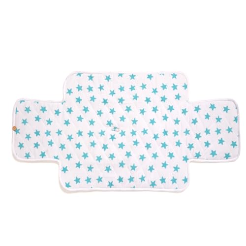 Image of Tidy Sleep Portable Diaper Changing Mat /Pad for Newborns & Infants Baby 0-24 Months Light Weight, Portable, Water Proof (Blue Star)