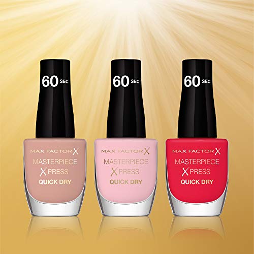 Image of Made Me Blush Set – Max Factor Masterpiece 60 second quick dry Nail varnish pack of 3, 203 Nude’itude, 210 Made Me Blush, 262 Future Is Fuchsia