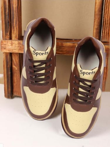Image of Casual Lace-Up Platform Shoes | Lightweight Fashion Sneakers for Girls (SNE-04)