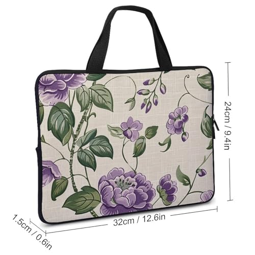 Bolso bandolera para laptop 12 pulgadas crema miniatura 2