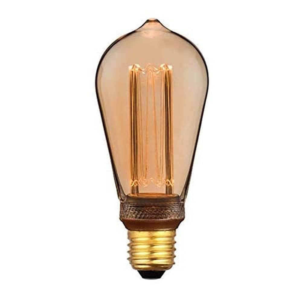 NITYAM ST64 Decorative LED Light Bulb New Generation-4W 200 Lumen-E27 Base, 4 W, Gold, 5.5 x 5 x 5 cm