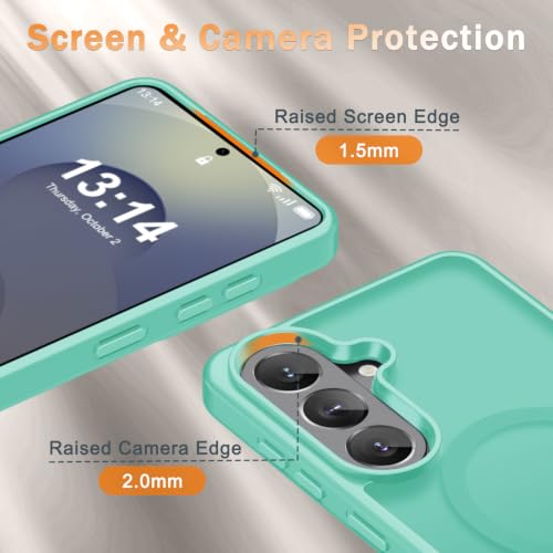 Image of YENAPOON for Samsung Galaxy S26 FE Case, Matte Magnetic Phone Cover, Teal