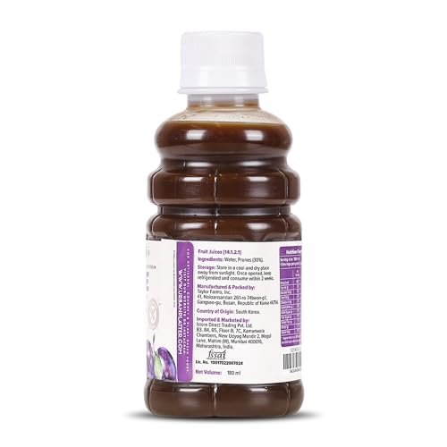 Image of Urban Platter Pure California Prune Juice, 180ml (No Added Sugar | Natural Digestive Support | Source of Antioxidants & Potassium | Preservative-Free)