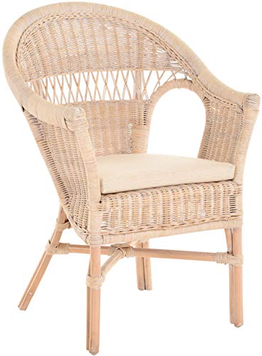 Korb-Outlet Stapelbarer Rattansessel mit Sitzpolster Korbsessel aus...