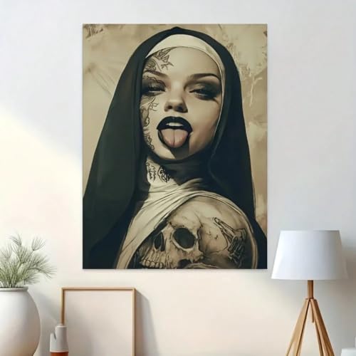 Crâne de squelette impression sur toile LYBCEOUG déco murale Halloween sans cadre 50x90cm