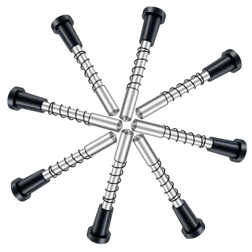 Ceoighe 50 Pack Window Screen Plunger Latches with Caps 5/32 X 1-1/2 Aluminum Window Screen Plunger Pins Secure Screens in Place (Black)