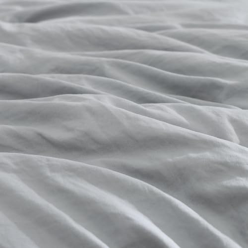 Image of King Size Comforter Set- 7 Pieces Prewashed Bed in a Bag King Bedding Sets | Soft All Season Comforter with Sheets, Pillow Shams & Pillowcases, Light Grey