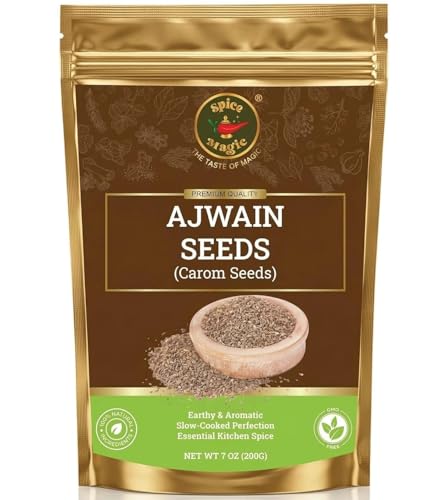 Spice Magic Ajwain Seeds Whole, Carom for Tadka, Paratha & Pickle, 7 oz