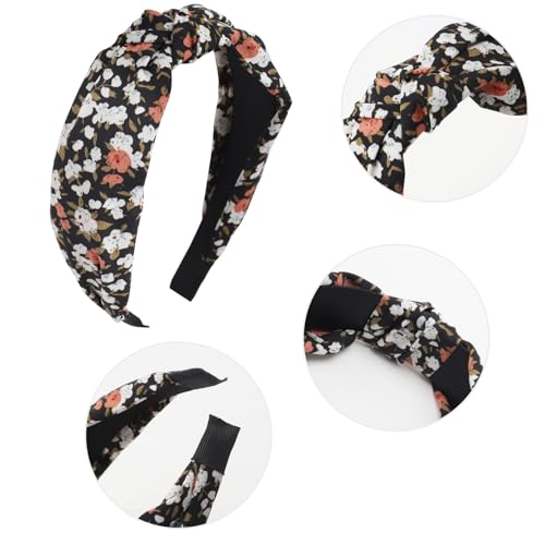 Image of DRESHOW 8 Pack Knotted Headbands for Women Wide Turban Headband Yoga Exercise Ribbing Hair Hoop Hair Bands Accessories