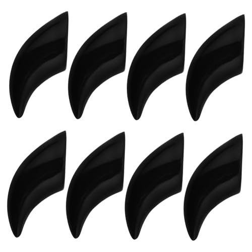 Milisten 8 Piezas Accesorios para uñas Fursuit accesorios de cosplay de animales bricolaje arte de uñas Herramientas de arte de uñas patas de disfraz de animal patas de fursuit resina Negro