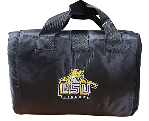 NORTHWEST NCAA Louisiana State Univerity LSU Tigers Picnic Tote Throw Blanket with Water Resistant Backing