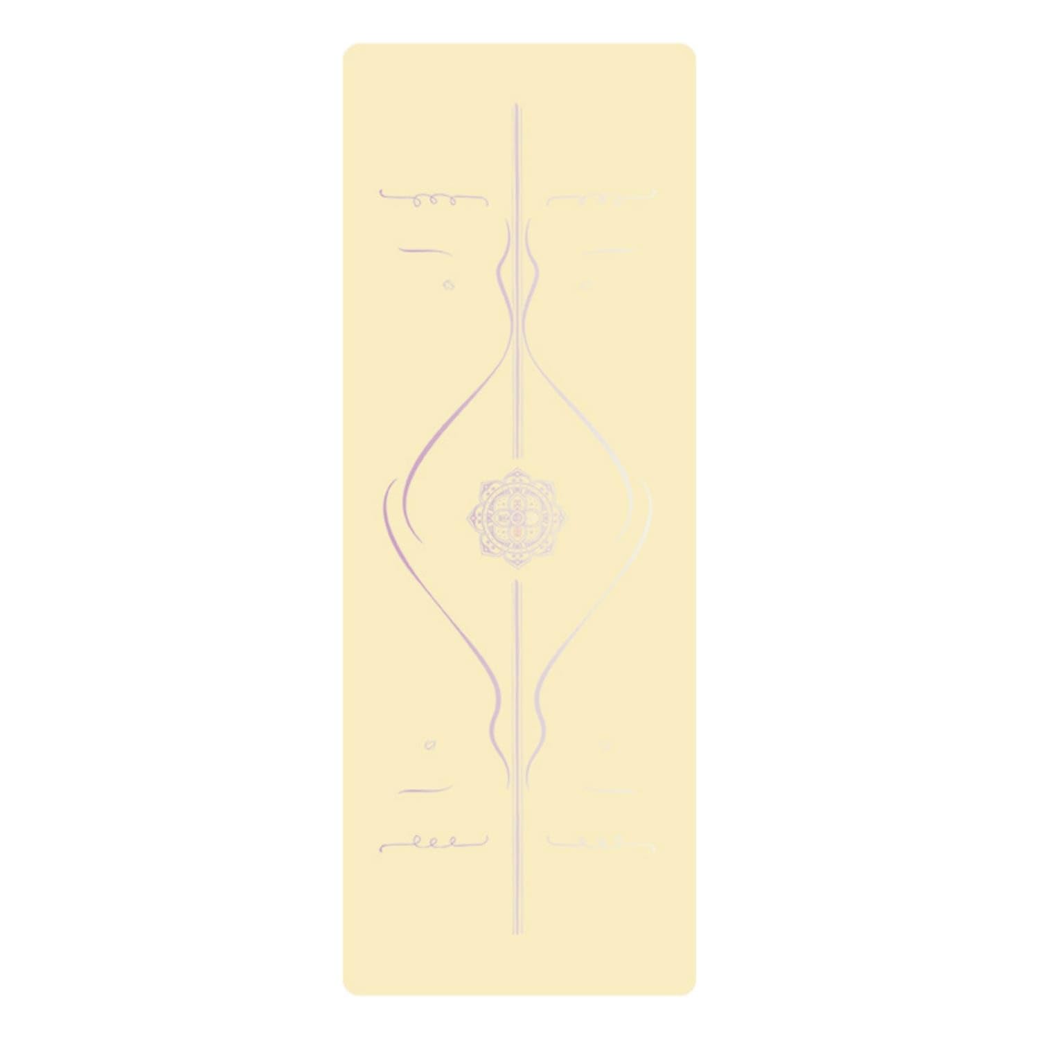Non-Slip Exercise Mat Sweat-Absorbing Exercise Mat with Rubber Base Grippy Cushioned for Yogis, Dancers, Home Gym, Cream-picture-27