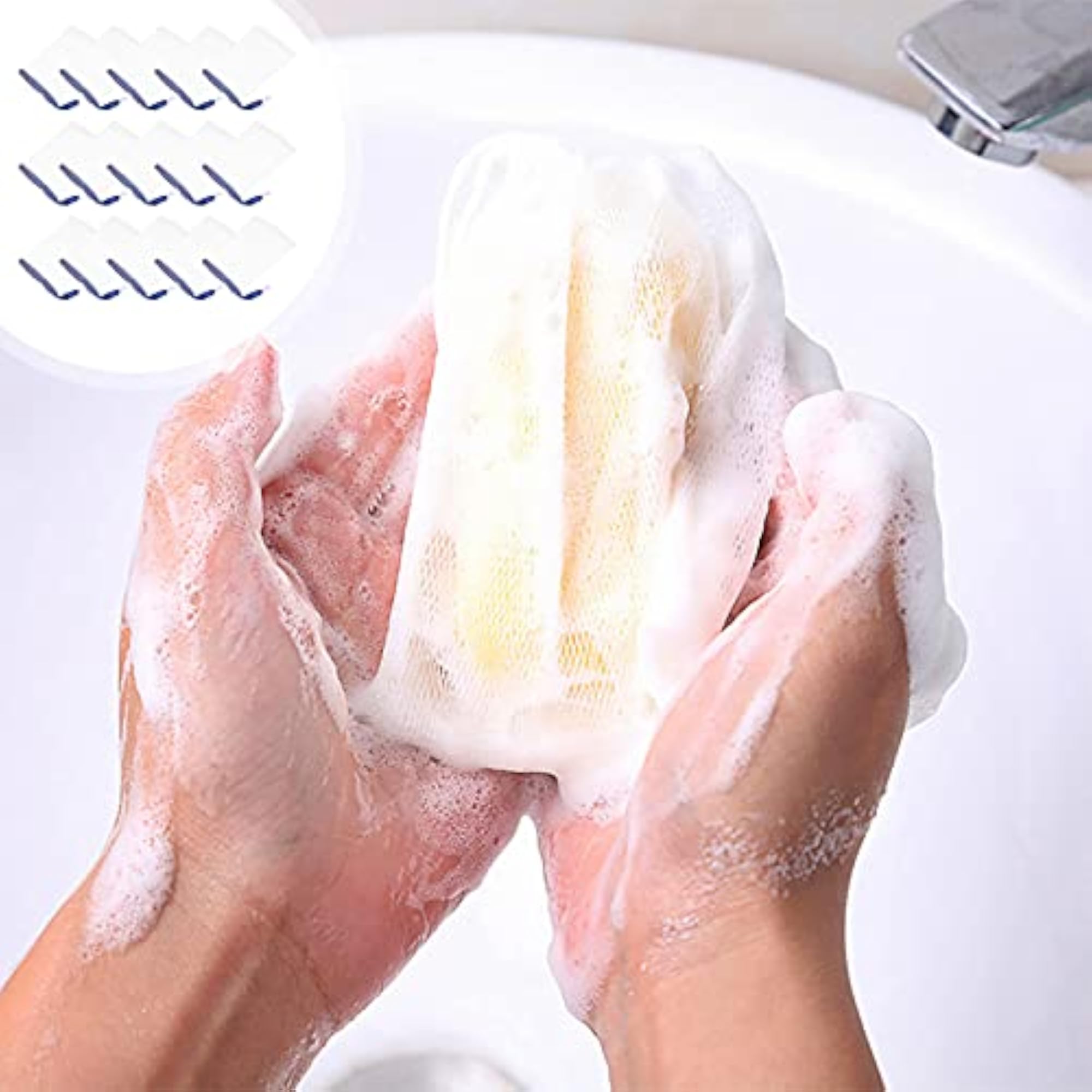 20pcs Soap Saver Pouch - Mesh Exfoliating Bag