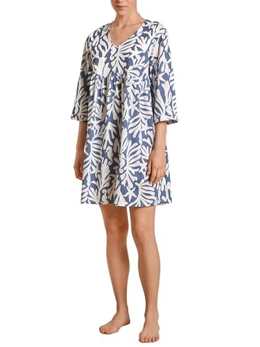 Calida Damen Favourites Coast Nachthemd, Marine Water Blue, 36-38