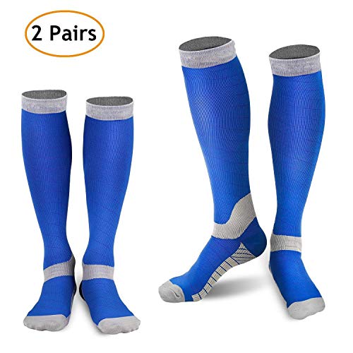 Deilin Compression Socks for Women & Men (2 Pairs), Graduated Compression Sock 20-30 mmHg for Running, Athletic Sports, Flight Travel, Nurses, Maternity Pregnancy, Shin Splints, Edema, Varicose Veins