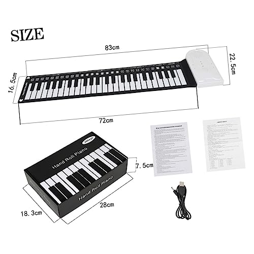 TOYANDONA oud instrument portable clavier electronique clef clave clé orgue électronique pliant piano pliant portatif piano numérique clavier de piano pliable claviers piano enroulable abdos - Les Beatles, Paul McCartney, John Lennon, RIngo Starr, George Harrison TOYANDONA oud instrument portable clavier electronique clef clave clé orgue électronique pliant piano pliant portatif piano numérique clavier de piano pliable claviers piano enroulable abdos – Image 3