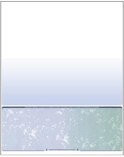 Compuchecks 2500 Blank Check On Bottom Stock Paper Compatible with QuickBooks And Versa Check (Blue/Green Prismatic) Print Easy Your Secure Computer Laser Checks For Business Payroll Or Personal Use