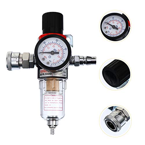 TEHAUX 2 Unidades Filtração Separação De Água Regulador De Pressão Regulador De Filtro De Ar Óleo Se