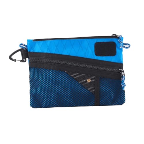Carrying Bag Storage Bag Portable Wear-resistant Coin Purse Shopping Wallet for Traveling Hiking Mountaining Climbing, Blue