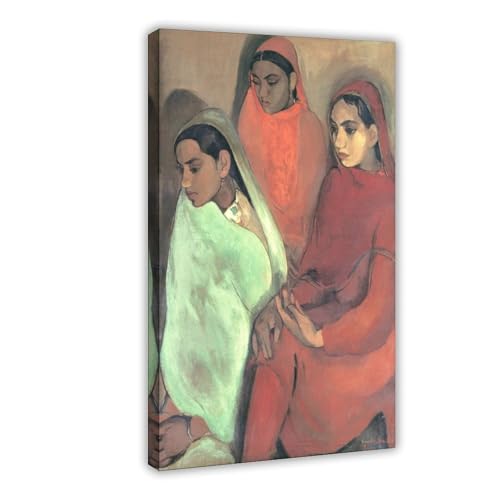 Amrita Sher Gil Three Girls grande toile decoration murale salon