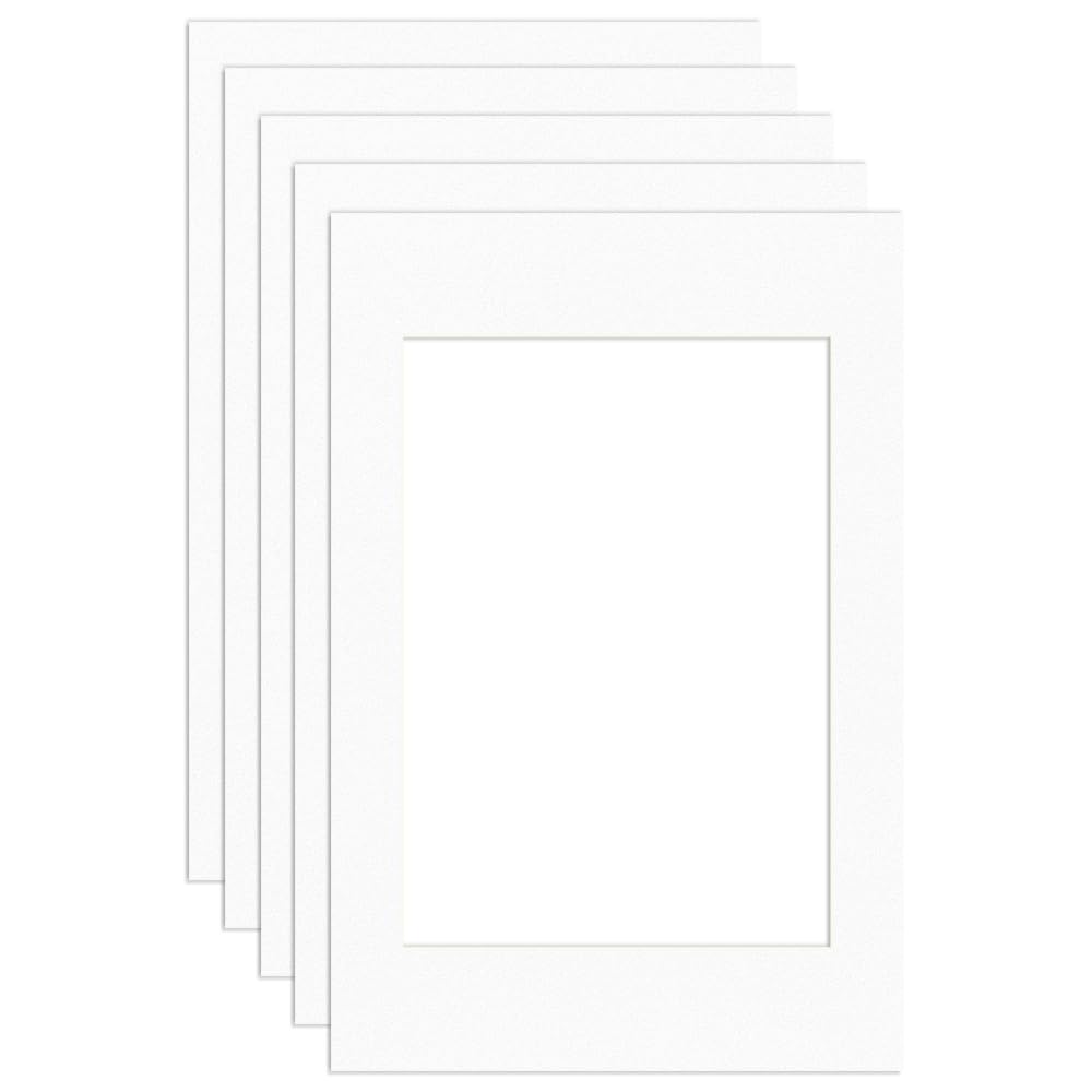 Procut Global 60x40cm White Picture Mounts Board to Fit A3 Aperture Size - Photo Mount Card Ideal for Prints, Artwork, Crafts & Certificates - Sizes & Colors Available - Pack of 5 โ image 1