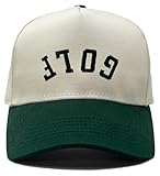 Funky Junque Two Tone Vintage Snapback Hat - Golf (Upside Down) - Green/Beige