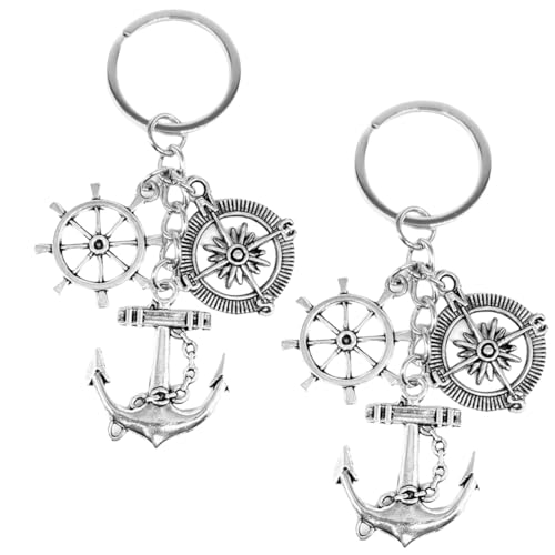 BOBOZHONG llaveros de ancla,2 piezas Llaveros Enamorados,Amuleto