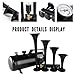 AOLIHAN Super Loud Train Horns Kit,180dB Four Trumpet Truck Horns with 150 PSI Air Tank,12V Air horn with 0.8 gallon Air Compressor Can for Truck, Jeep,Pickup,SUV (Black truck parallel horn kit)