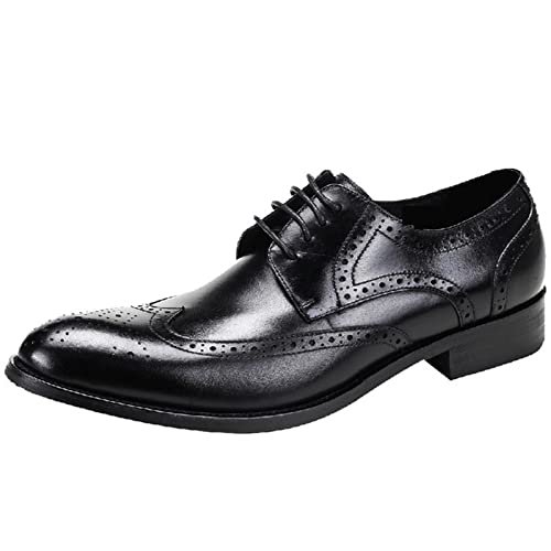 Zapatos de vestir para hombre en cuero casual con cordones: calzado elegante y cómodo talla 12