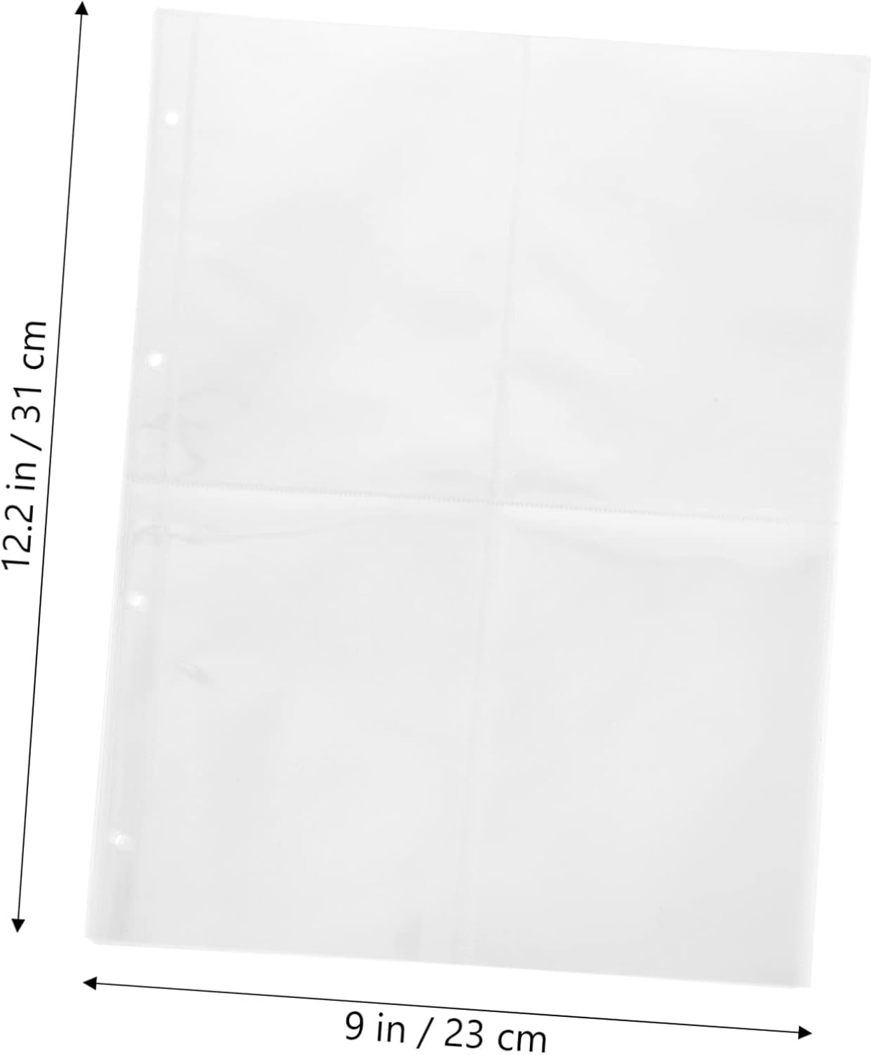 60pcs Loose-Leaf Photo Album Pages Refill for Scrapbooking Protectors for Photos Compatible Standard Binders Storage for Memories