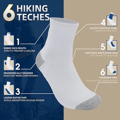 Men'S Sports Socks, Ankle Support, Ankle Protection, Seamless Cushioning Design, Moisture Wicking4