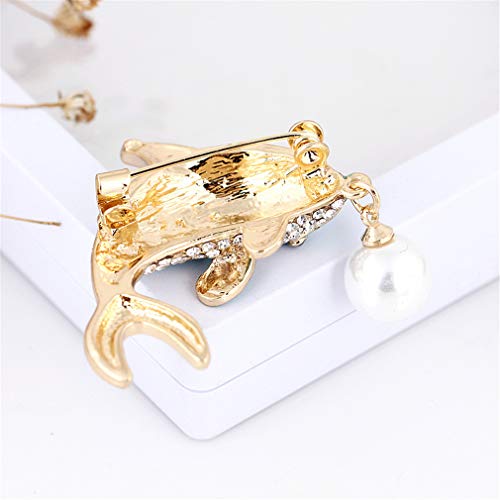 Image of YAZILIND Cute Brooch Men Women Breastpin Fashion Animal brooches pin Rhinestones Clothing Accessories Birthday Corsage Jewelry