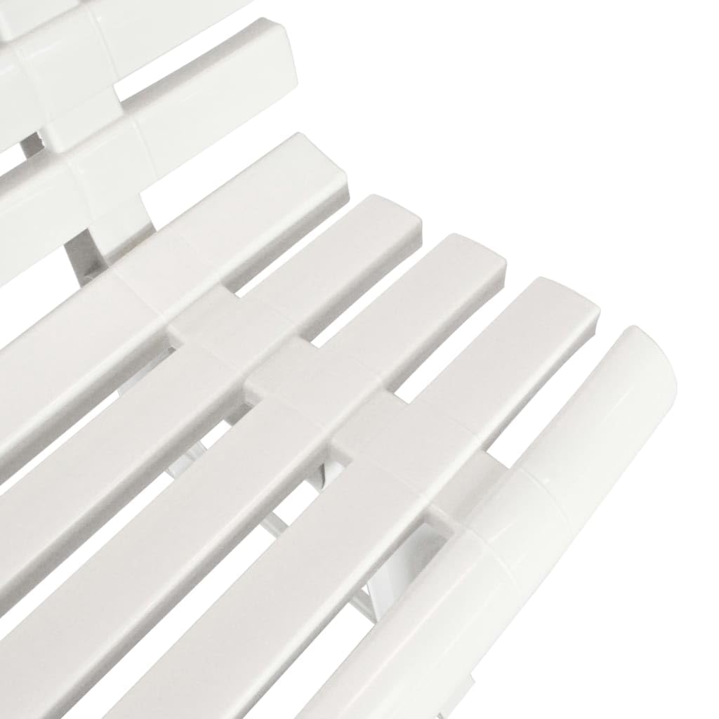 vidaXL Panchina da Giardino in Plastica 145,5x49x74 cm Bianco