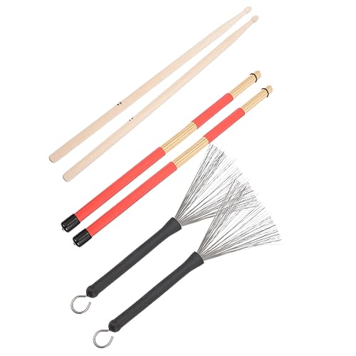 Kit de Baquetas 5A con Bolsa y Cepillo para Batería miniatura 1