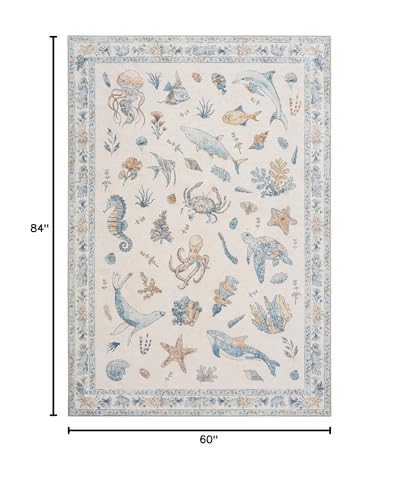 Tapete decorativo azul marino 213x152 cm miniatura 3