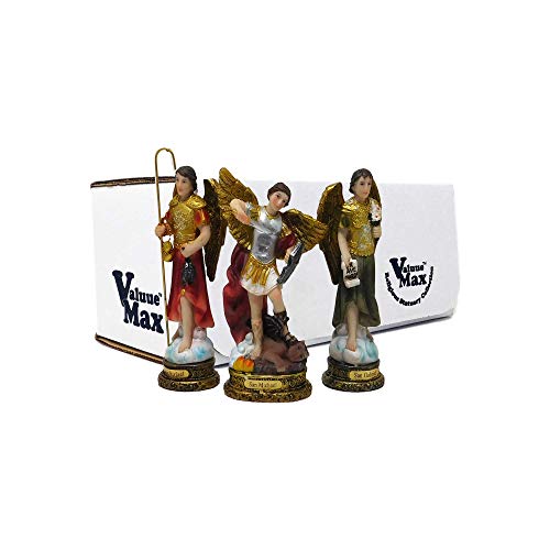Set de 7 Estatuas de Arcángeles de Resina 5 pulgadas miniatura 2