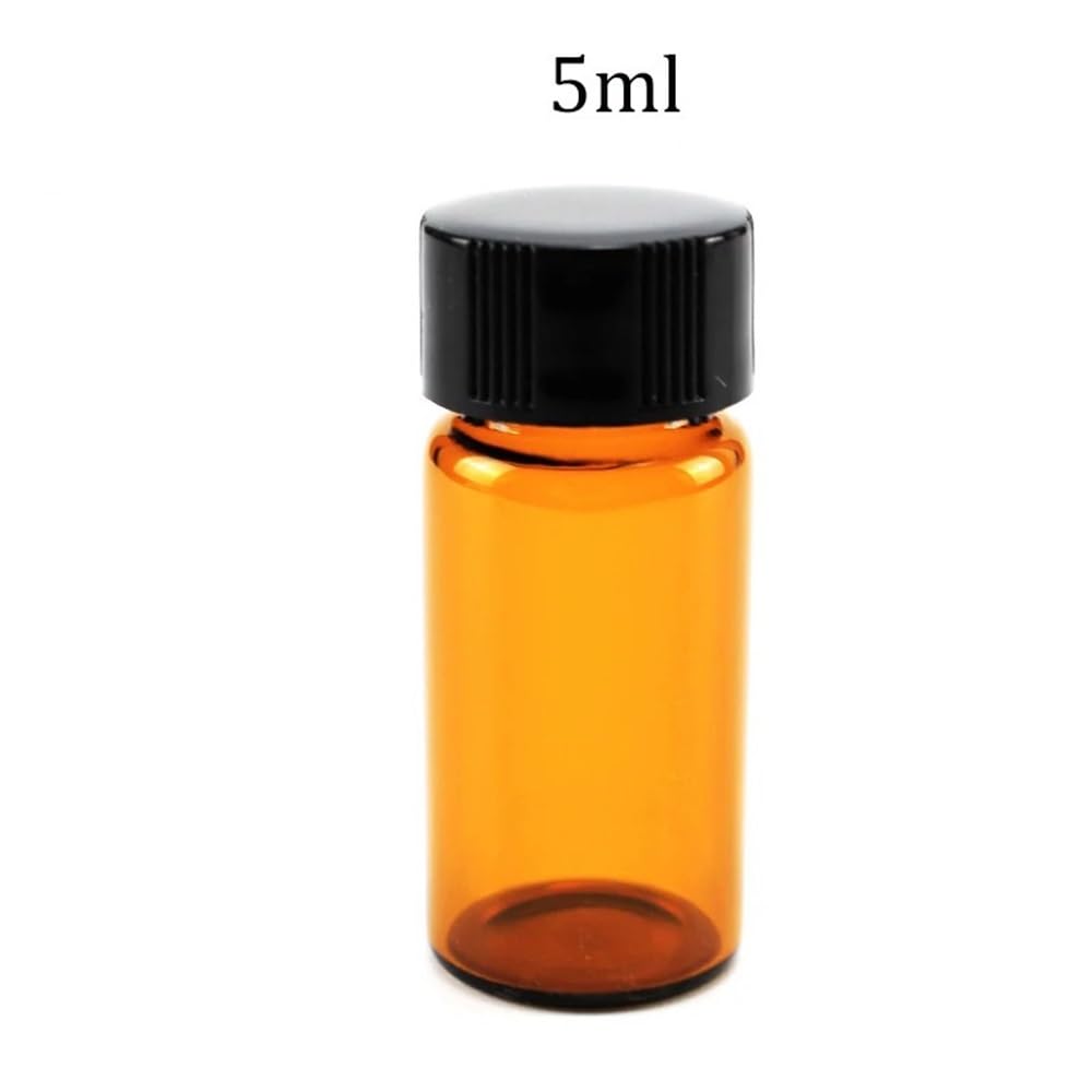 Attrezzature e forniture di laboratorio Flaconi for campioni in vetro trasparente ambrato da 3 ml a 50 Flacone essenziale con bocca a vite marrone Fiala laboratorio Vetreria chimica