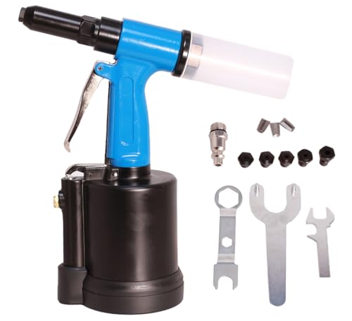Pneumatic Air Rivet Gun Kit, Air Riveter, Rivet Nut Tool Set, 1/4