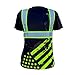 SafetyShirtz American Grit Hi Vis Shirt for Men - Breathable, Ventilated High Visibility T-Shirt with UV Protection - Enhanced Visibility and Reflective Shirt, Black - Medium